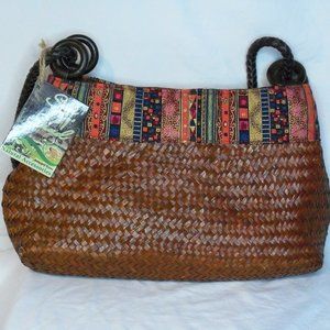 Sun N Sand Vintage 90's  Natural Accessories Shoulder Bag NWT